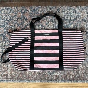Victoria’s Secret Striped Weekender Duffle Bag